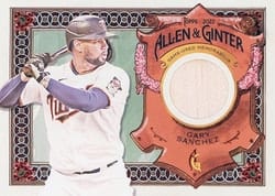 2022 Topps Allen & Ginter Relics (Pattern A) Gary Sanchez #AGRA-GS card