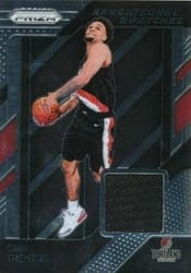 2018-19 Panini Prizm Sensational Swatches Gary Trent Jr. #72 card