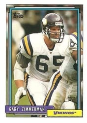 1992 Topps Base Set Gary Zimmerman #487 card