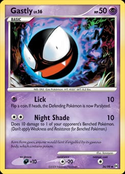 2009 Arceus Gastly #36 card