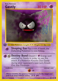 1999 Base Gastly #50 card