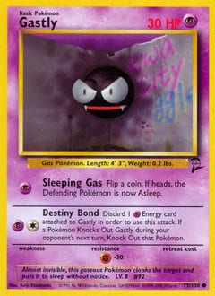 2000 Base Set 2 Gastly #75 card