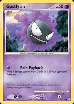 2007 Diamond & Pearl Gastly #82 card
