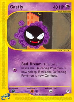 2002 Expedition Base Set Gastly #109 card