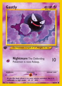 2002 Neo Destiny Gastly #65 card