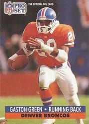 1991 Pro Set Base Set Gaston Green #821 card