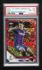 2021 Topps Chrome UEFA Champions League Gavi Black & White Ray Wave Refractor #25 card