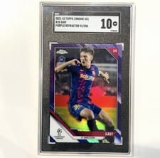 2021 Topps Chrome UEFA Champions League Gavi Purple Refractor #25 card