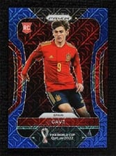 2022 Panini Prizm World Cup Gavi Blue Mojo #223 card