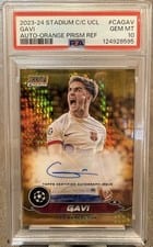 2023 Topps Stadium Club Chrome UEFA Autograph Gavi #CA-GAV card