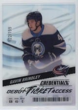 2024-25 Upper Deck Credentials Acetate Debut Ticket Access Gavin Brindley #DTAA-GB card