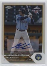 2023 Topps Pro Debut Chrome Autographs Refractor Gavin Cross #PDC-60 card