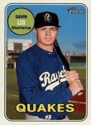 2018 Topps Heritage Minor League Base Set Gavin Lux #44 card