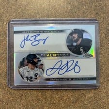 Gavin Sheets / Jake Burger 2022 Topps Chrome Dual Rookie Autographs card