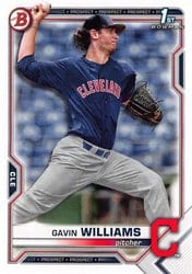 2021 Bowman Draft Base Set Gavin Williams #BD-93 card