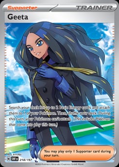2023 Obsidian Flames Geeta #218 card