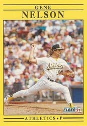 1991 Fleer Base Set Gene Nelson #19 card