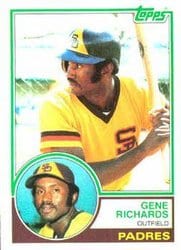 1983 Topps Base Set Gene Richards #7 card