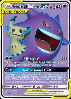Team Up Gengar & Mimikyu-GX #164 card