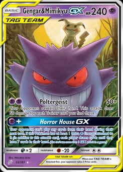 Team Up Gengar & Mimikyu-GX #53 card