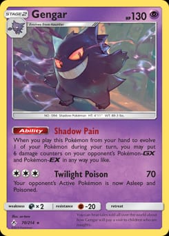 2019 Unbroken Bonds Gengar #70 card