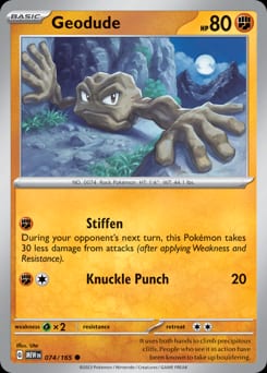 2023 151 Geodude #74 card