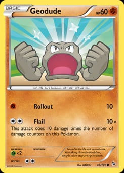 Flashfire Geodude #45 card