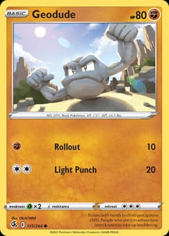 Fusion Strike Geodude #135 card