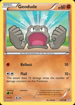 2016 Generations Geodude #43 card