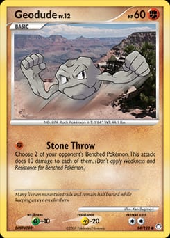 2007 Mysterious Treasures Geodude #84 card