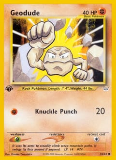 Neo Revelation Geodude #44 card