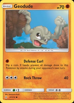 Unbroken Bonds Geodude #87 card