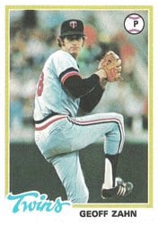 1978 Topps Base Set Geoff Zahn #27 card