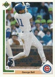 1991 Upper Deck Base Set George Bell #742 card