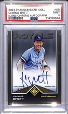 2024 Topps Transcendent Collection Icon Chrome Autographs George Brett #TCBA-GB card