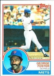 1983 Topps Base Set George Foster #80 card
