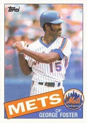 1985 Topps Base Set George Foster #170 card