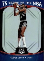 2021-22 Panini Mosaic 75 Years of the NBA George Gervin #87 card