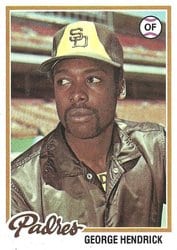 1978 Topps Base Set George Hendrick #30 card