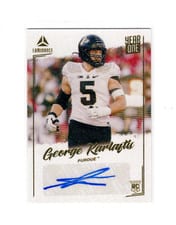 2022 Panini Luminance Year One Signatures George Karlaftis #YOS-GKA card