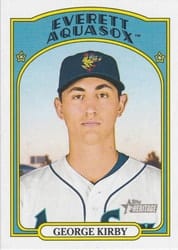 2021 Topps Heritage Minor League Base Set George Kirby #47 card