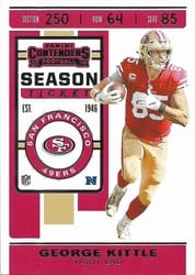 2019 Panini Contenders Base Set George Kittle #89 card