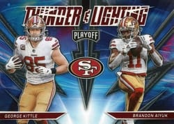 2021 Panini Playoff Thunder & Lightning George Kittle / Brandon Aiyuk #TL-13 card