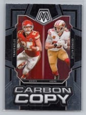 2024 Panini Mosaic Carbon Copy George Kittle / Travis Kelce #CC-6 card