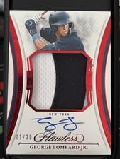 2025 Panini Flawless Prospect Patch Autographs George Lombard Jr. #1 card