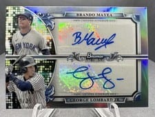 George Lombard Jr. / Brando Mayea 2024 Bowman Sterling Dual Refractor Autographs card