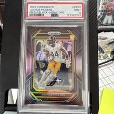 2022 Panini Chronicles Prizm Black Signatures George Pickens #PB-20 card