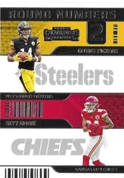 2022 Panini Contenders Round Numbers George Pickens / Skyy Moore #RN-PM card