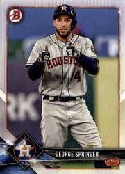 2018 Bowman Base Set George Springer #14 card