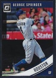 2018 Donruss Optic Base Set George Springer #134 card